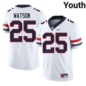 AZ Wildcats White Youth Zuri Watson #25 Player College Football Jersey 511227-529