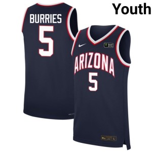 Bear Down Arizona 2026-27 College Basketball Brayden Burries Youth #5 Navy Jersey 109072-273