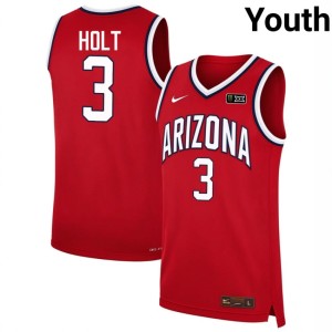 U of A College Basketball #3 Limited Youth Red Caleb Holt Jersey 440241-426