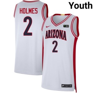 UA Wildcats White Limited #2 Cameron Holmes Youth College Basketball Jerseys 119988-590