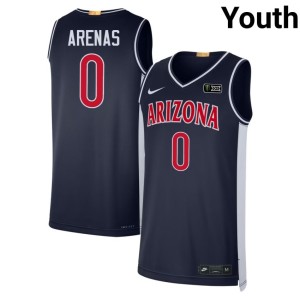 Bear Down Arizona Navy NCAA #0 Gilbert Arenas Youth Retro Jerseys 943333-455