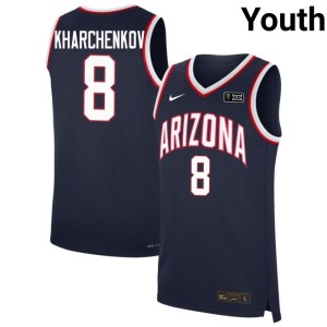 Arizona Wildcats Limited Navy #8 College Basketball Youth Ivan Kharchenkov Jerseys 690199-604