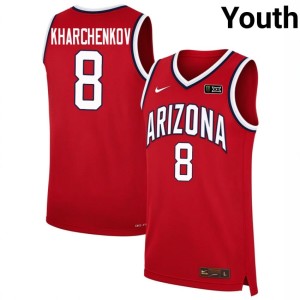 AZ Wildcats College Basketball Red #8 Ivan Kharchenkov High School Youth Jerseys 269404-795