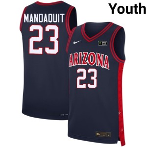AZ Wildcats 2026 Alternate Navy #23 Youth JJ Mandaquit Jersey 705180-488
