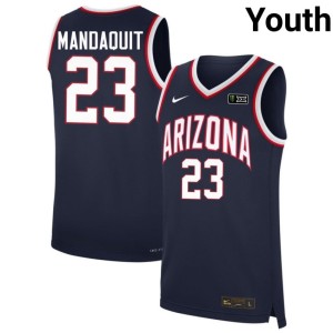 Arizona Wildcats Navy University JJ Mandaquit College Basketball #23 Youth Jerseys 364471-988