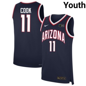 U of A Jackson Cook Navy Game Youth College Basketball #11 Jersey 185032-733