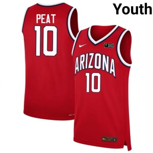 The Wildcats Red Youth #10 Koa Peat Embroidery College Basketball Jerseys 862553-810