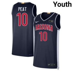 AZ Wildcats Youth Navy #10 Koa Peat Retro Embroidery Jerseys 918599-133