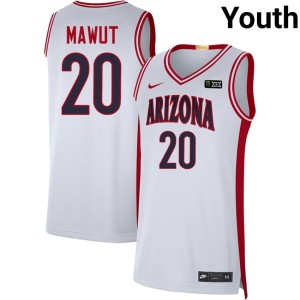 University of Arizona Youth White College Basketball #20 Player Mabil Mawut Jersey 563645-219