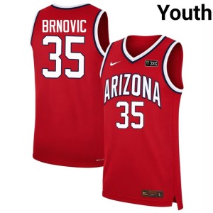 The Wildcats #35 Red Youth College Basketball Official Maksim Brnovic Jerseys 711030-968