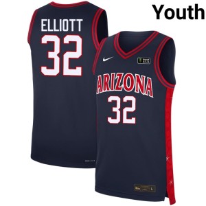 U of A Youth Alternate #32 Navy Official Sean Elliott Jerseys 385885-711